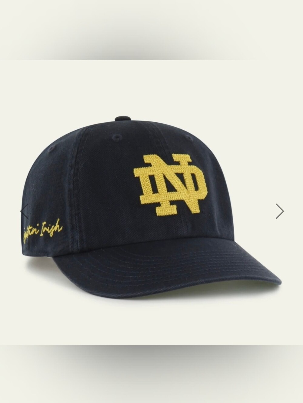 ’47 Clean Up Notre Dame Chain Side Stitch OS SAMPLE
